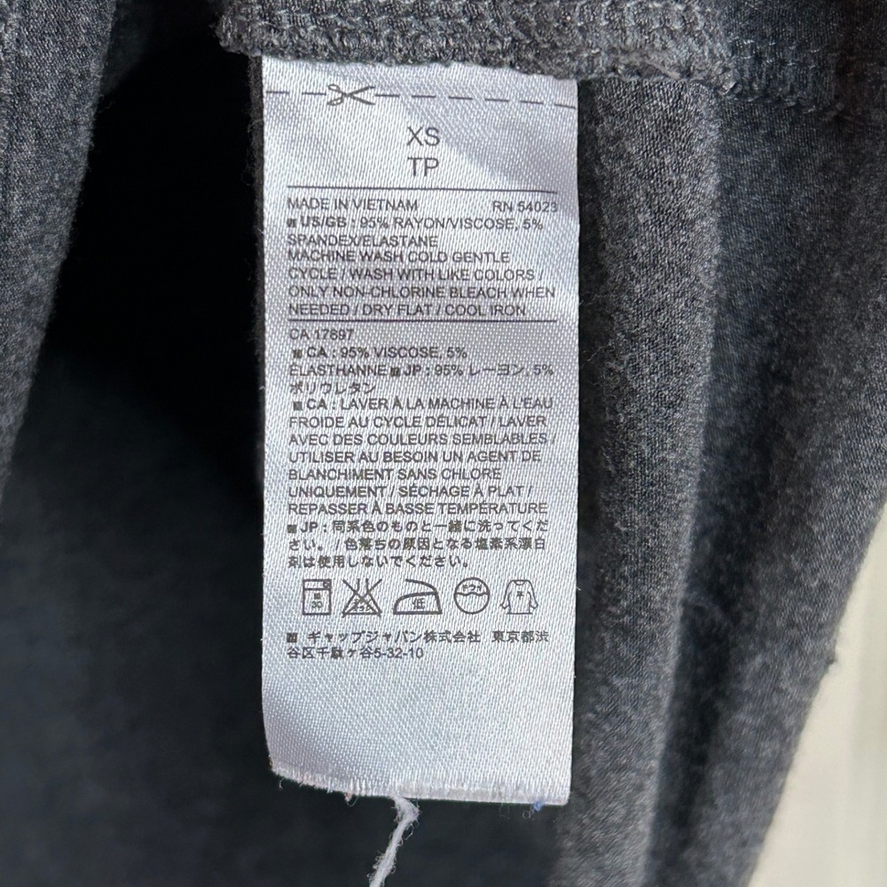 Banana Republic‎ Gray Sleeveless Tank Top XS Pleated Shoulder Casual - Picture 5 of 9